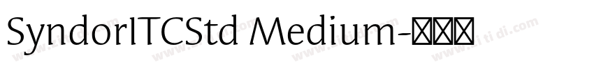 SyndorITCStd Medium字体转换